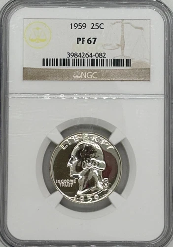 1959 Silver Washington Quarter NGC Graded PF67