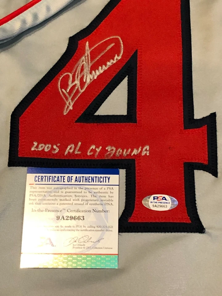 ANAHEIM ANGELS BARTOLO COLON AUTOGRAPHED SIGNED INSCRIBED JERSEY PSA COA    - Image 2 of 3