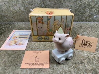 Precious Moments Birthday Series Train Age 3 PIG Heaven Bless Your Special Day 