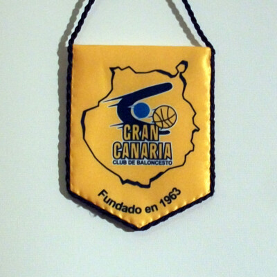 CB Gran Canaria Match Worn Wimpel, 10 x 12 cm, ACB Basketball EuroLeague, Neu 