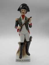 22 Cm FIGURINE NAPOLÉONIENNE " OFFICIER DE CAVALERIE " EN PORCELAINE ALLEMANDE