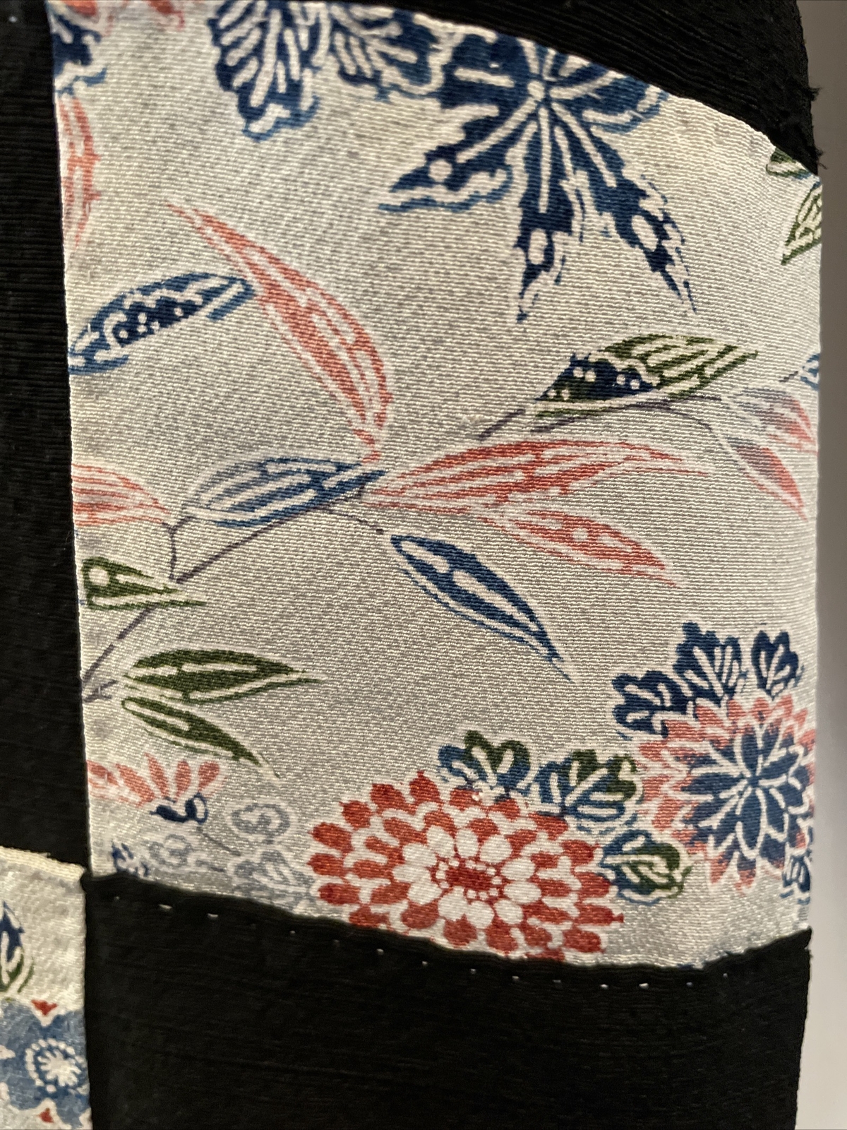 Reversible Patchwork  Silk Black/White Scarf SHAW… - image 7