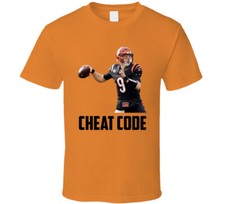 Joe Burrow Cheat Code Cincinnati Football Fan T Shirt