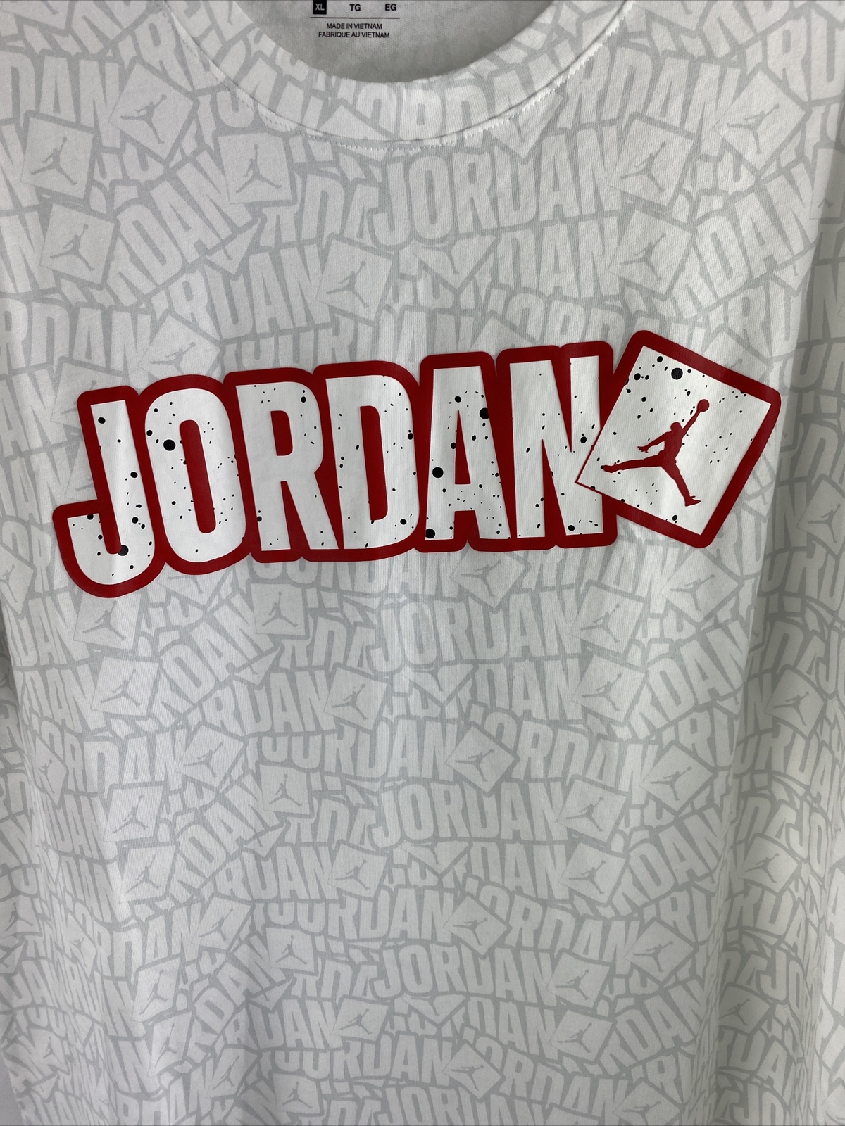 Nike Jordan Brand Sticker AOP Mens T Shirt Jumpman All Over Print Size XXL 2XL eBay