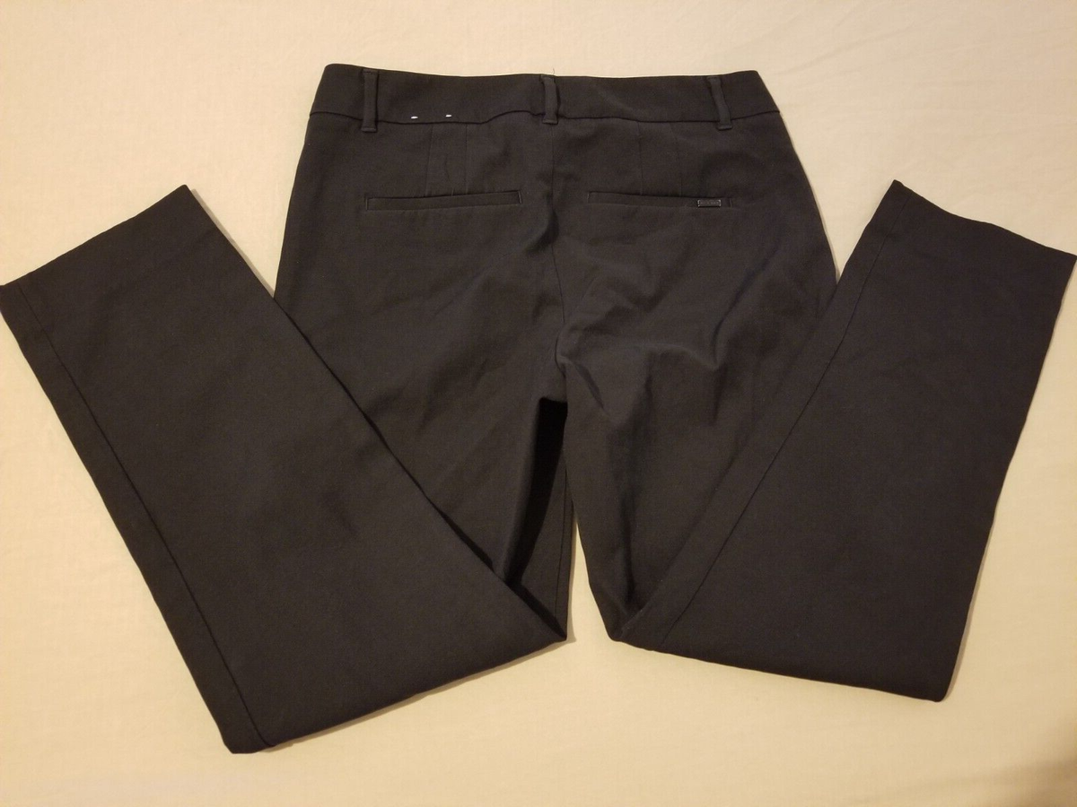 White House Black Market Khaki Dress Pants Black Slim Slack