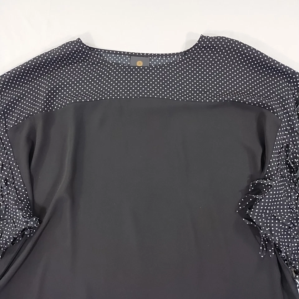 Camisa de mujer JM Collection mangas grandes con flecos calce holgado Foto 2 de 4