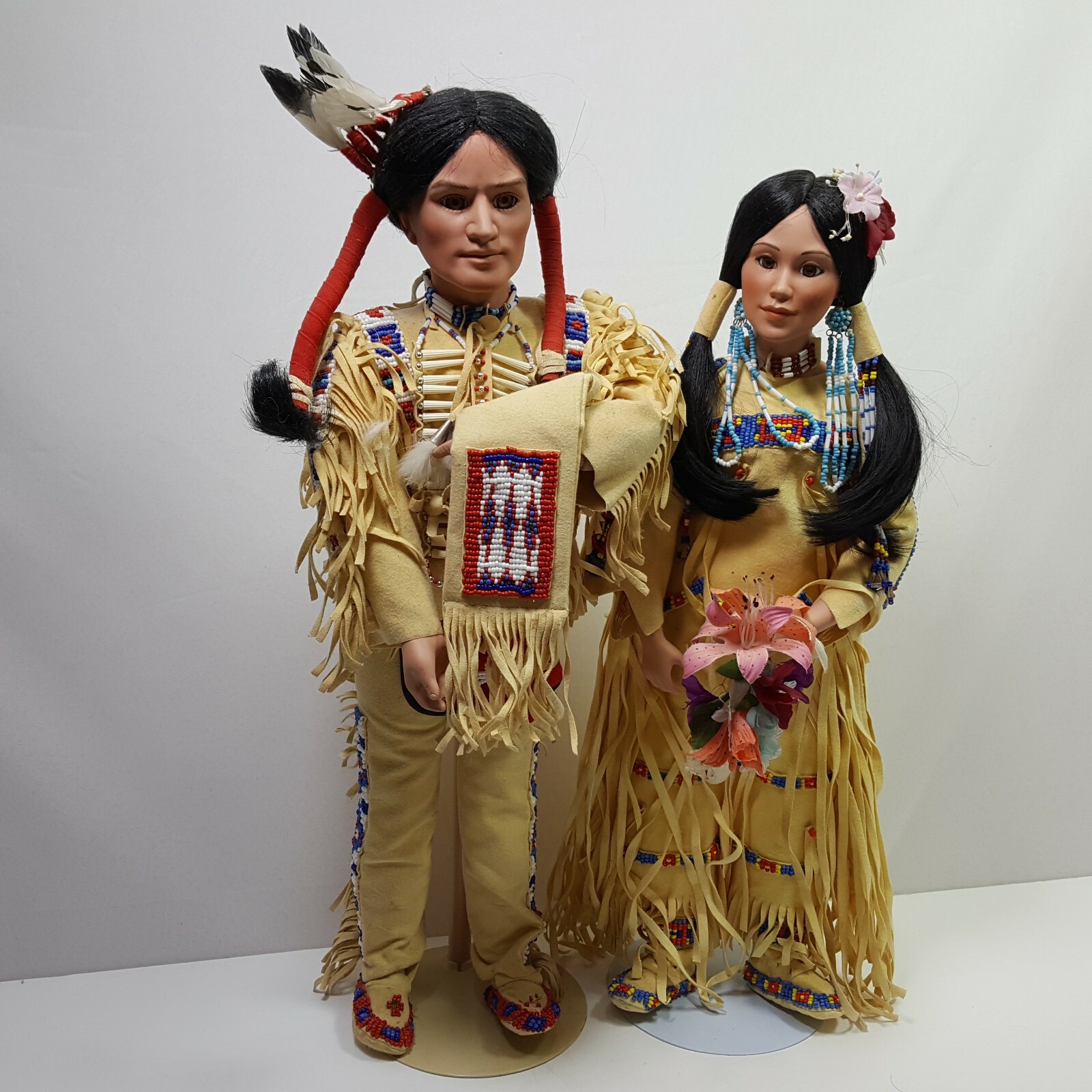 bride and groom porcelain dolls