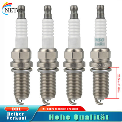 4 Stück Zündkerzen für 90919-01253 DENSO SC20HR11 Toyota NISSA Iridium Long Life