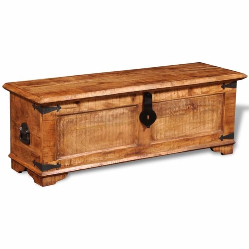Solid Wood Storage Chest Home Bedroom Organiser Trunk Bedding Toy Blanket Box - Picture 5 of 10