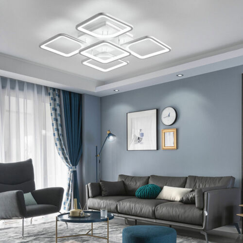 Modern Square Ceiling Light LED Acrylic Chandelier Living Room Lighting Fixture