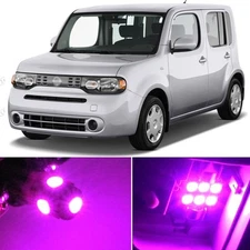9 x Premium Hot Pink LED Lights Interior Package Kit for Nissan Cube 2009-2014