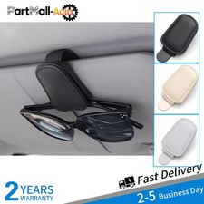 2pcs Car Magnetic Glasses Holder Clip PU Leather Car Sun Visor Eyeglass Hanger