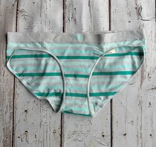 Vintage Victoria's Secret PINK Striped Xtra Low Rise Bikini S 03.13 NWT VHTF