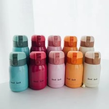 TinyTrek 200 ml Insulated Stainless Steel Travel Thermos cup Bottle Pink Green