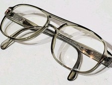 Vintage Safilo Elasta Eyeglasses 1126 E97 Crystal Gray 145 Aviator Frames