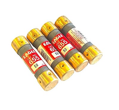 Eagle 655 50 Amp 250 Vac Fuses (Lot Of 4)