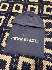 Vintage Nike Team Penn State Hoodie Mens Medium Center Swoosh Crewneck 90s