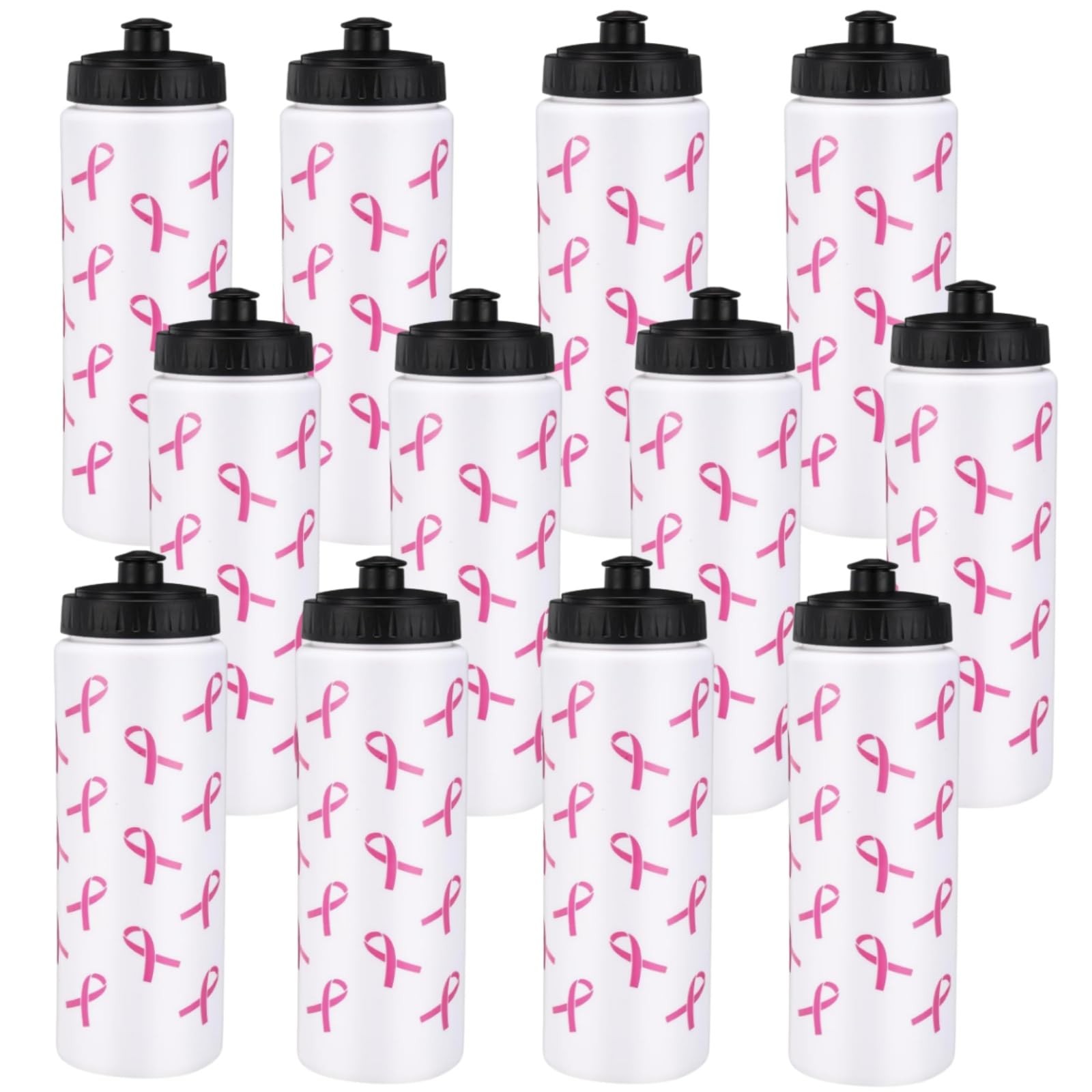 S 50 Pcs Pink Ribbon Sticker 20o...