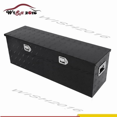 48'' Heavy Duty Aluminum Stripes Plated Tool Box Pick Up Truck Bed RV Trailer
