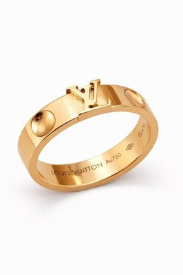 Louis Vuitton Empreinte Large 18k Yellow Gold Ring 5mm wide Ring