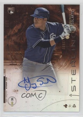 2014 Bowman Sterling Rookie Orange Refractor 33/75 Yangervis Solarte Auto RC 1k5