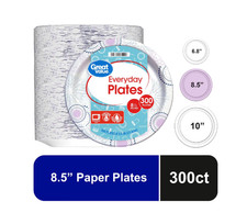 Disposable Paper Plates, 8.5", 300 Count... New
