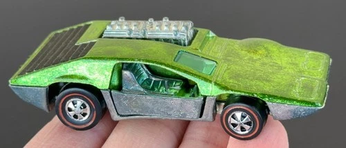 Vintage Hot Wheels Redline 1972 Light APPLE Green Side Kick - OUTSTANDING NM+