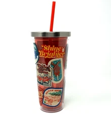 Dutch Bros 24 oz Holiday Tumbler Red DB Coffee 2024 Limited Edition Stickers New