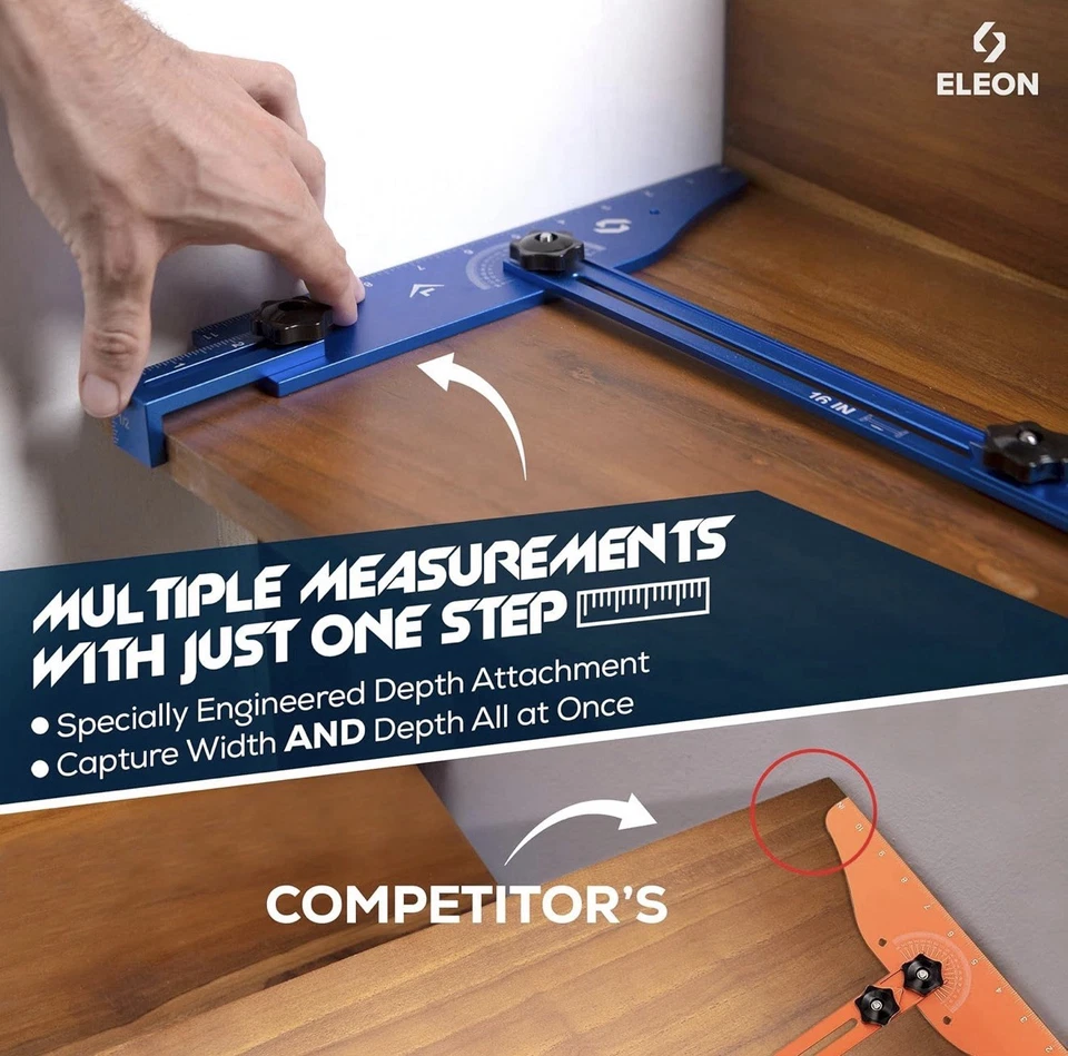 Ferramenta de modelo de piso de escada - Gabarito de piso de escada de liga de alumínio para medição precisa... - Imagem 2 de 4