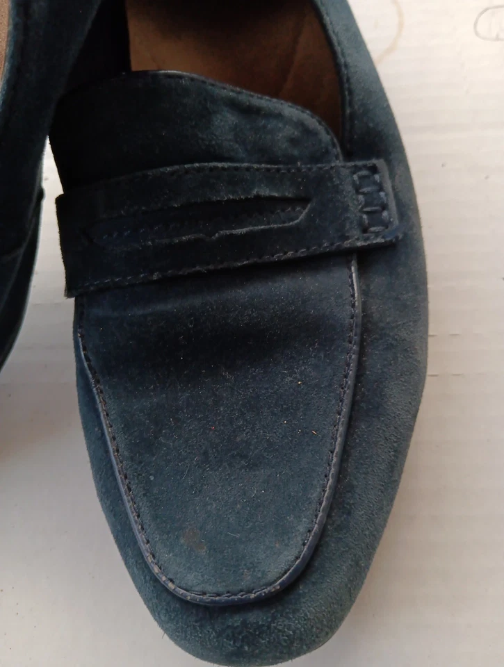 Mocassim feminino Clark’s tamanho 7 médio azul camurça - Imagem 4 de 4