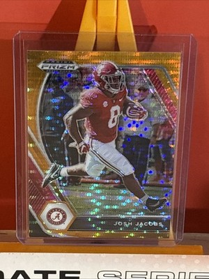 JOSH JACOBS 2021 Panini Prizm Draft Picks ORANGE Pulsar PRIZM /49 #95 ALABAMA SP