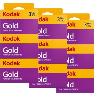 3 x Kodak  Gold 200 36 Exposure Color Negative 35mm Film, 3 Pack (9 rolls)