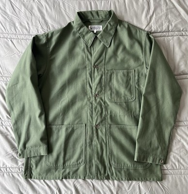 Engineered Garments Workaday Utility Jacket Olive Reverse Sateen