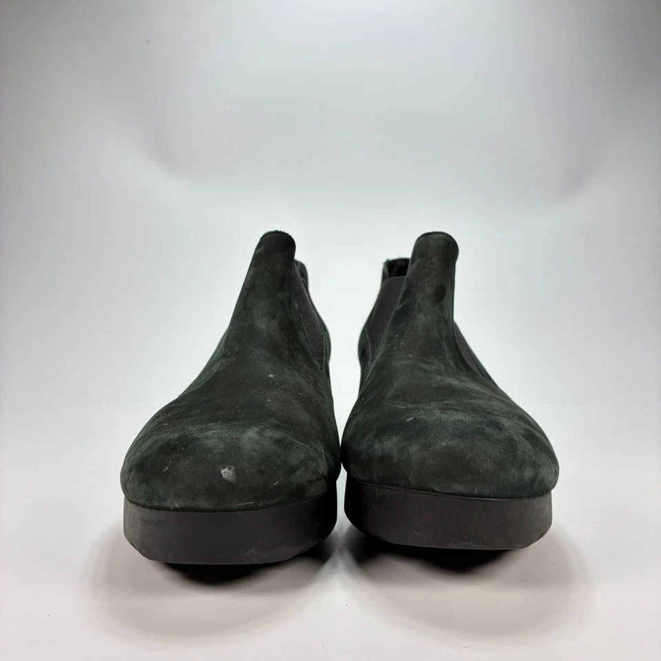 Botines de cuña Mephisto Tosca de cuero negro sin cordones zapatos cómodos para mujer talla 9” Foto 2 de 4