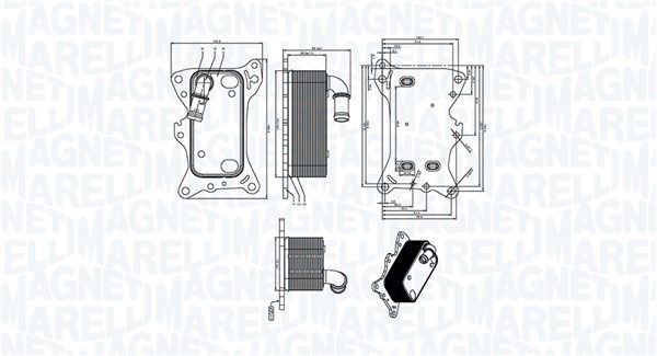 Radiateur d'huile MAGNETI MARELLI 350300006300 pour DODGE bloc A6511800610