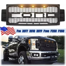 For 2017-2019 Ford F250 F350 Front Grille Raptor Style Bumper Grille Matte Black