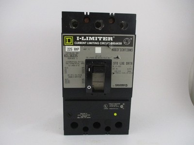 SQUARE D KIL36225- 225AMP 600VOLT 3 POLE 200K I-LIMITER CIRCUIT BREAKER TESTED!