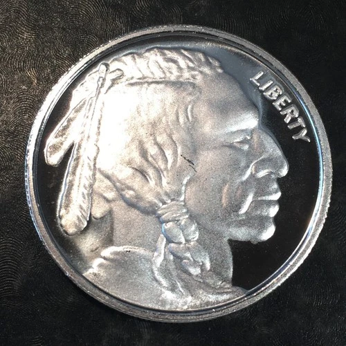 1oz Silver Bullion Buffalo / Indian PROOF QUALITY - WE COMBINE SHIP #R790q
