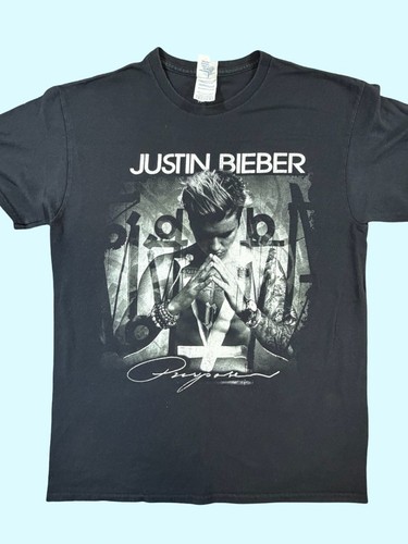 Justin Bieber Purpose World Tour 2016 Concert T Shirt Black Adult Medium Tee