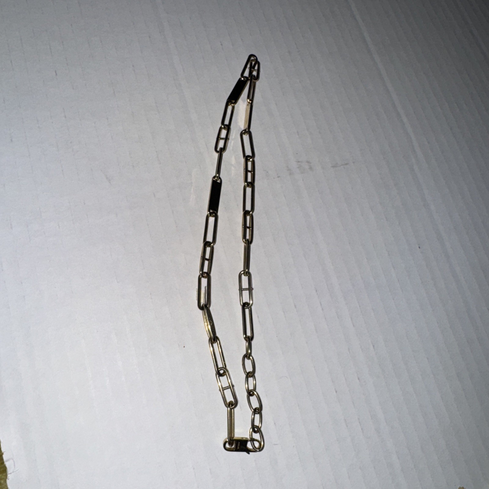Fossil Brand  Rectangular Links Necklace Paper Cl… - image 1
