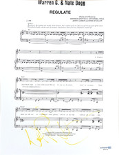 Warren G Signed Autograph Regulate 8.5x11 Sheet Music Nate Dogg Hip Hop Rap ACOA