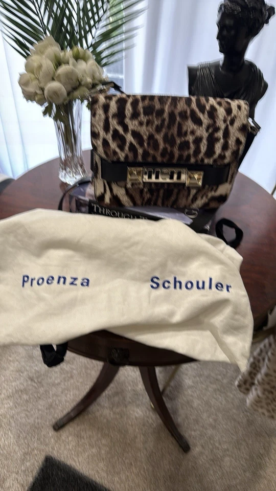 Bolsa tiracolo Proenza Schouler Jl1-PS11 couro de bezerro estampa de leopardo - Imagem 2 de 4