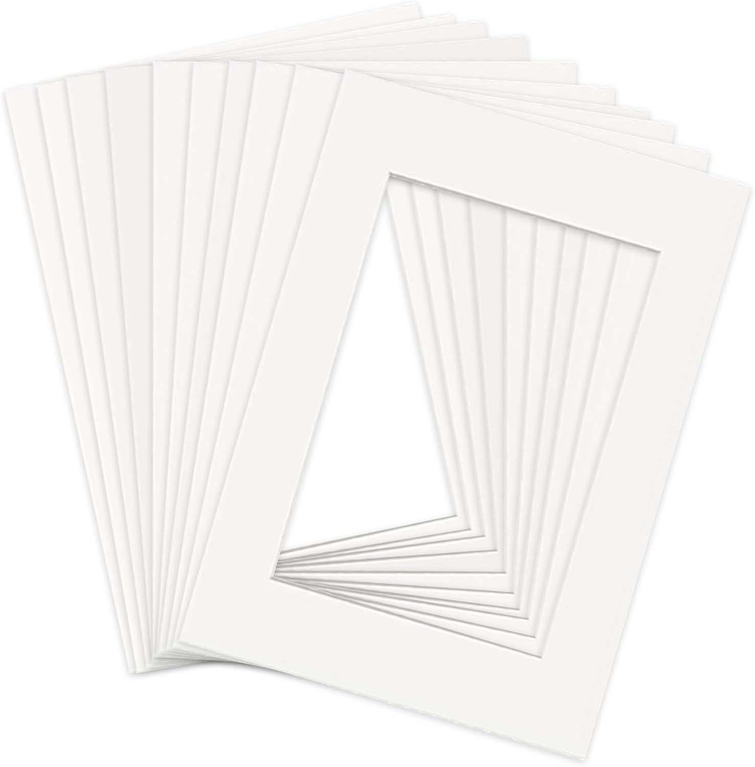 Picture Mounts, 10Pcs White Photo Mounts for Frames A4 Mount Board Card Picture