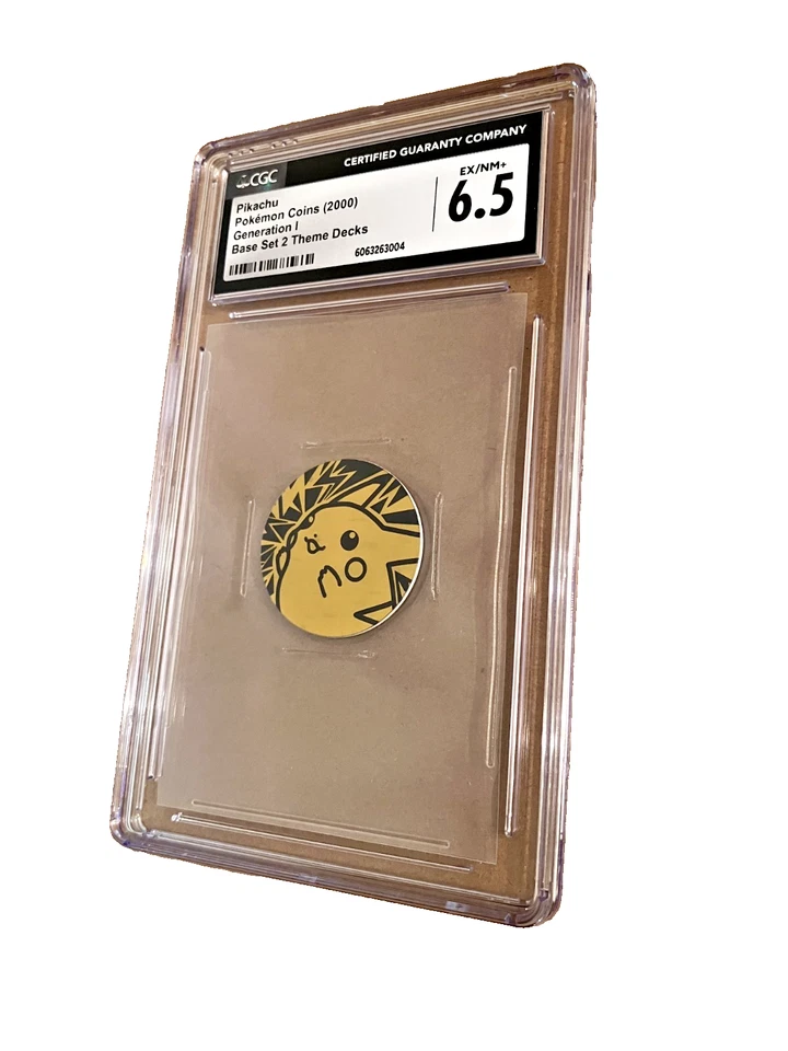CGC 6.5 Pikachu 2000 P.M. Coin Promo Base Set 2 Theme Deck Graded Slab - Image 2 of 4