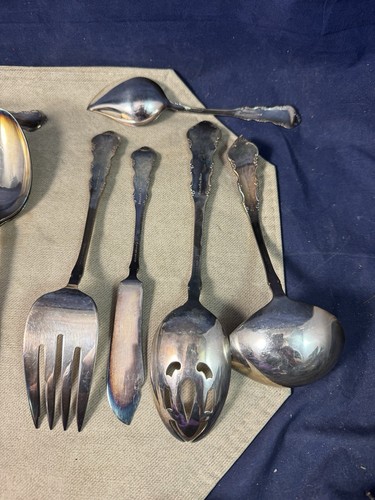 48 Teile Reed & Barton Dresden Rose Silber Teller Besteck - Bild 3 von 20