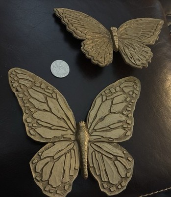 Set of Two 1960s plastic HOMECO Made In The USA butterflies Vintage