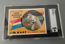 1960 Topps Sport Magazine 1960 Rookie Star Jim Kaat #136 RC SGC 5