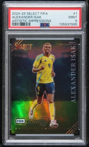 2024-25 Panini Select FIFA Artistic Impressions Alexander Isak #1 PSA 9 MINT