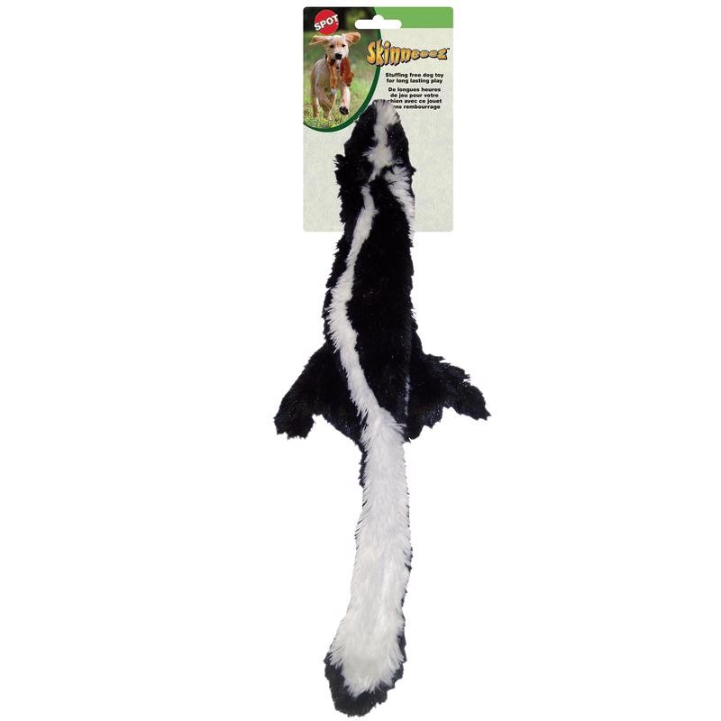 Spot Skinneeez Black/White Plush Skunk Dog Toy Medium 1 pk (Pack of 2)