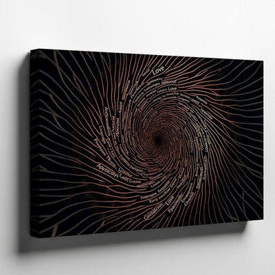 Wall Art Against A Profound Black Canvas, A Vivid Fingerprint Design Unfurls